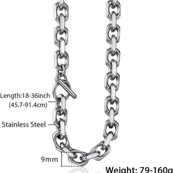 Mens Womens Stainless Steel Necklace Cable Rolo Link Chain 18-22 inch - Picture 3 of 8